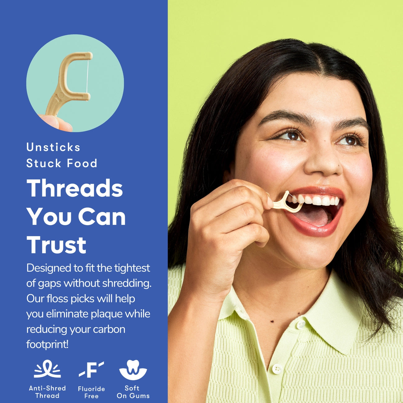 Eco-Friendly Floss Picks | Mint | Pfa Free