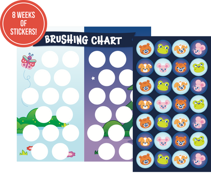 Book + 8 Weeks of Brushing Sticker Charts